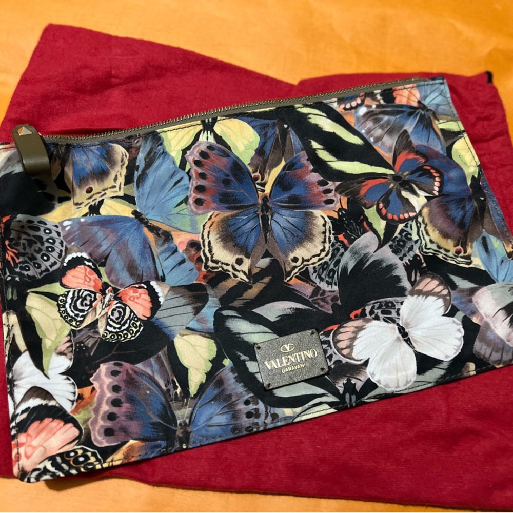 Authentic Valentino 3-D butterfly clutch
